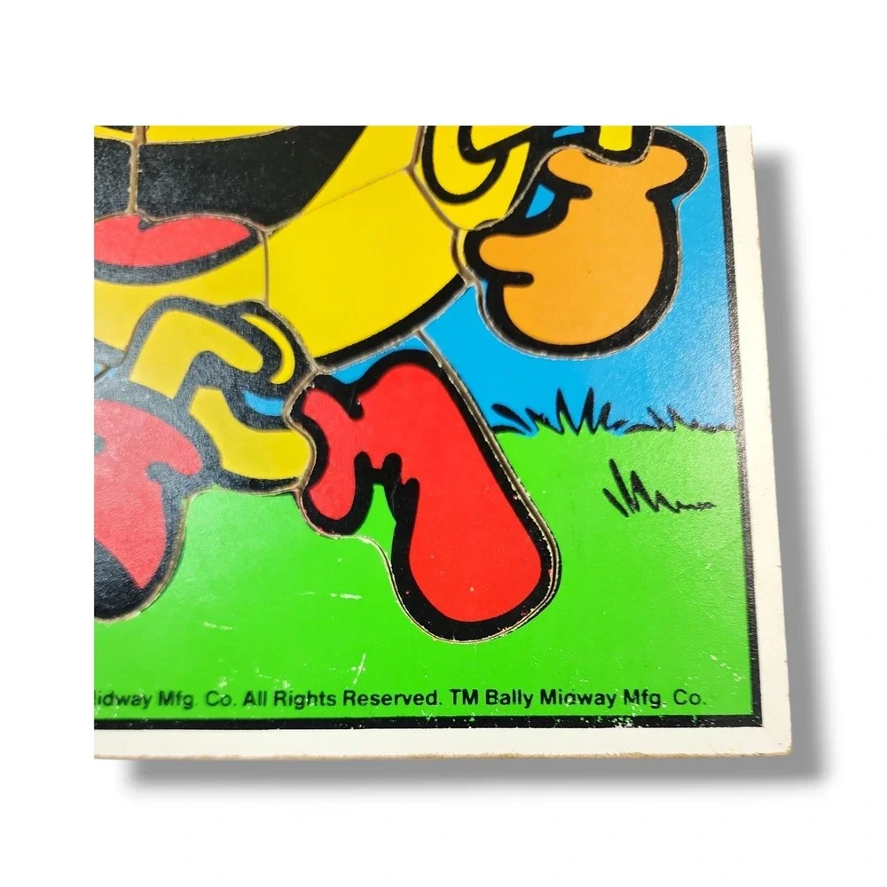 Pac-Man Jigsaw Puzzle Playskool 16 Pieces Vintage Bally Midway Pac Man‎ 1982 HTF